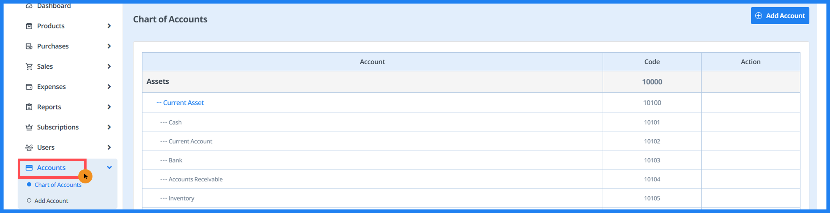 chartof-account step 1