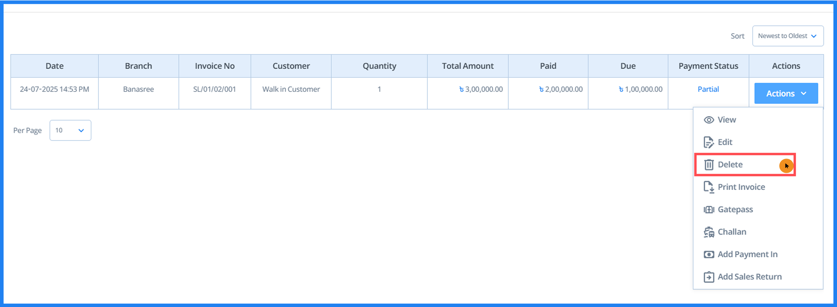 Create Sales Step 16