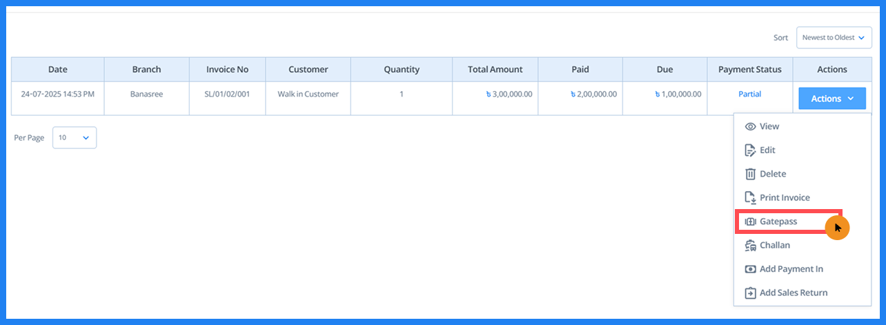 Create Sales Step 19
