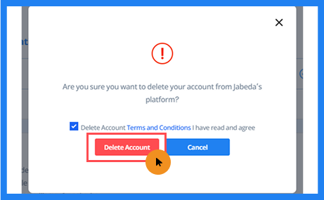 Delete Account Step 4