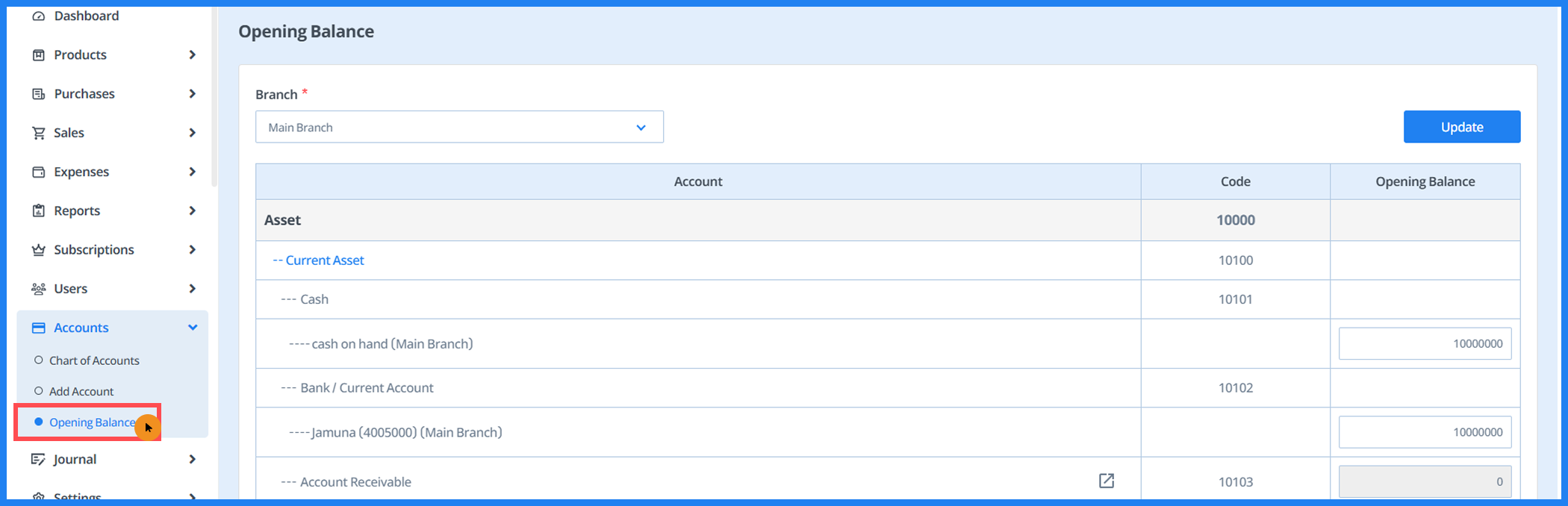 opening-balance step 1