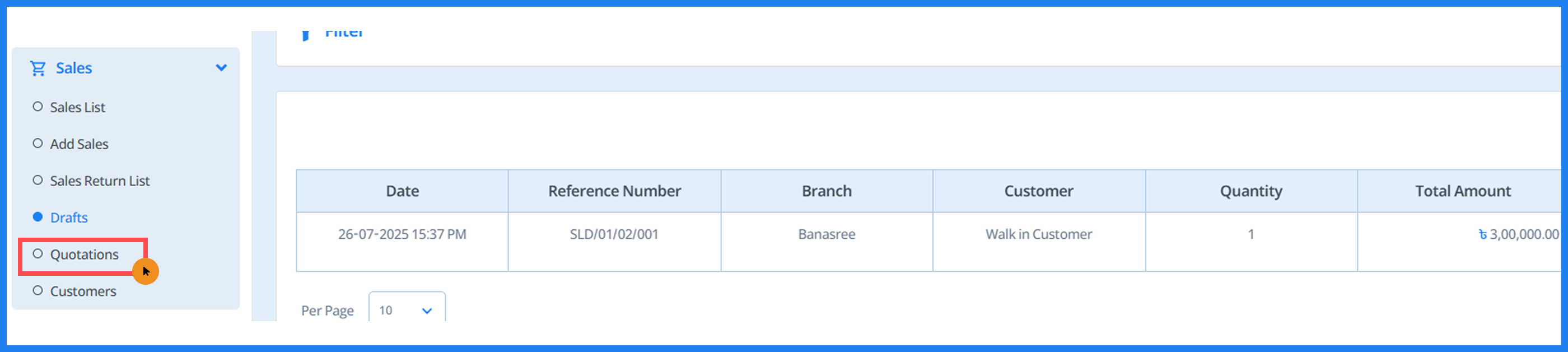 sales-quotations step 1